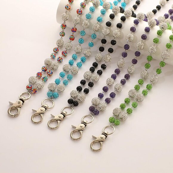 Layered Ceramic Bead Chain Keychain - Stylish & Non-Tangling Wallet Accessory - Picture 7 of 7